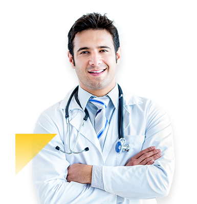 doctor de salud colsubsidio con estetoscopio en los hombros