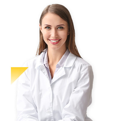doctora de la clinica oftalmologica sonriente