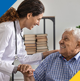 paciente con cancer de prostata agradecido con doctora